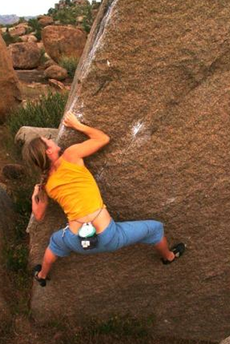 Kantenboulder auf dem Rockplateau.
